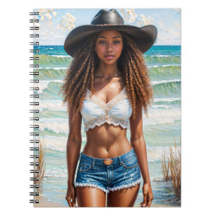 Carnet Portrait d'une fille noire côtière Art