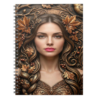 Carnet Portrait Élégant de Forêt dans l'Art de Bronze Emb