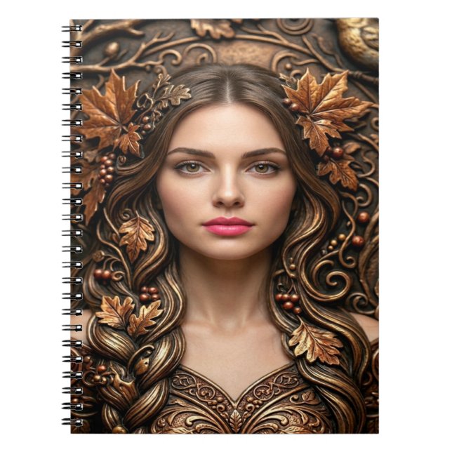 Carnet Portrait Élégant de Forêt dans l'Art de Bronze Emb (Devant)