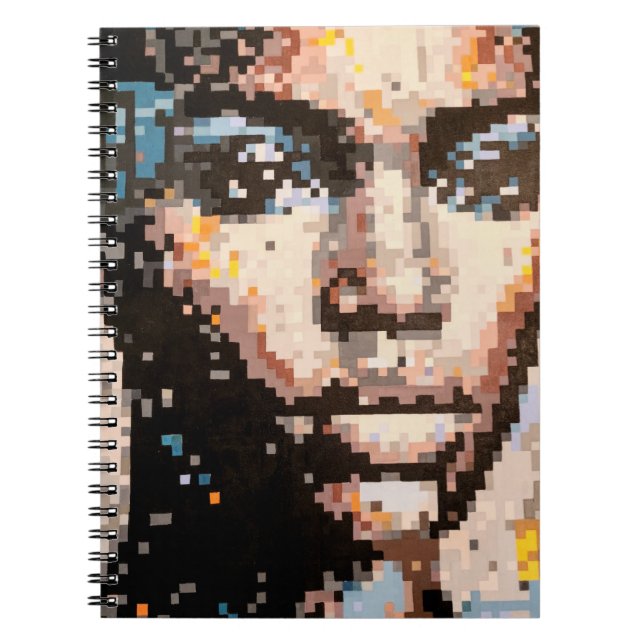 Carnet Portrait Pixel en Couleurs Vives (Devant)