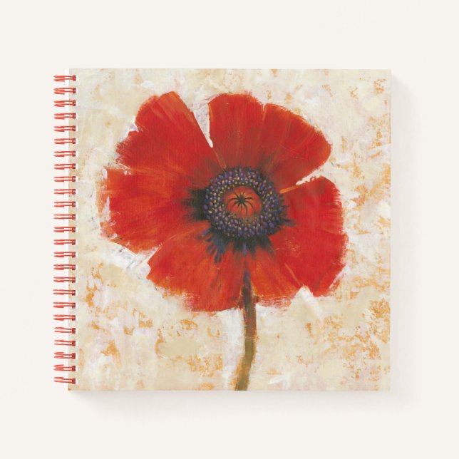 Carnet Portrait Red Poppy (Devant)