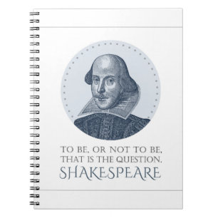 Carnet Portrait Shakespeare avec à être ou à ne pas être