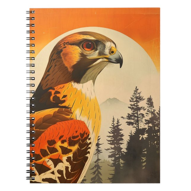 Carnet Portrait vintage du Cooper's Hawk (Devant)