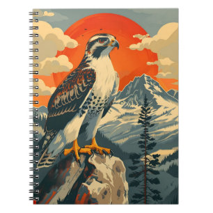 Carnet Portrait vintage du Goshawk américain