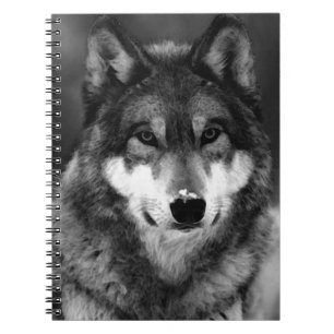 Carnet Portrait Wolf noir et blanc