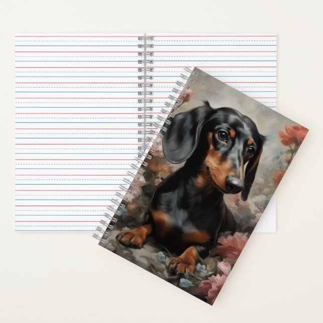 Carnet Portraits de races de chiens de fleurs 10 (À l'intérieur)