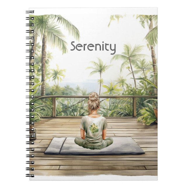 Carnet Pose de yoga de méditation Sérénité  (Devant)