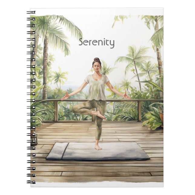 Carnet Pose de yoga de méditation Sérénité  (Devant)