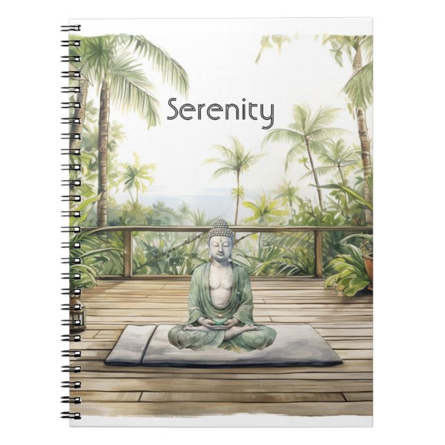 Carnet Pose de yoga de méditation Sérénité Bouddha (Devant)