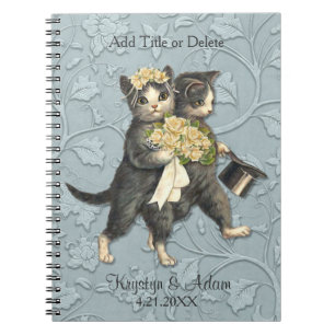 Carnet Posh Cats Mariage bleu