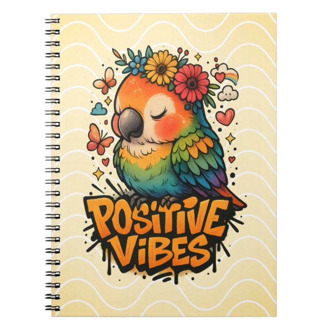 Carnet “Positive Vibes” Parrot (Devant)