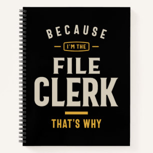 Carnet Poste de commis de fichiers Titre Profession