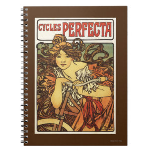 Carnet Poste publicitaire féminine à vélo Perfecta