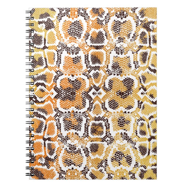 Carnet Poster de animal, arrière - plan de texture léopar (Devant)
