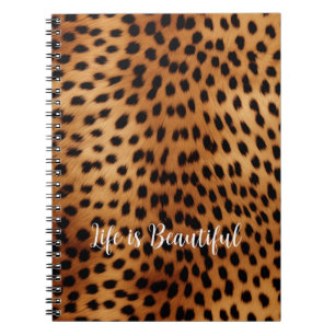 Carnet Poster de animal Cheetah Brown et noir