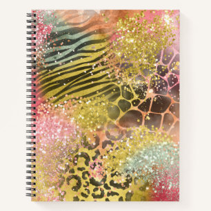 Carnet Poster de animal de Parties scintillant multicolor