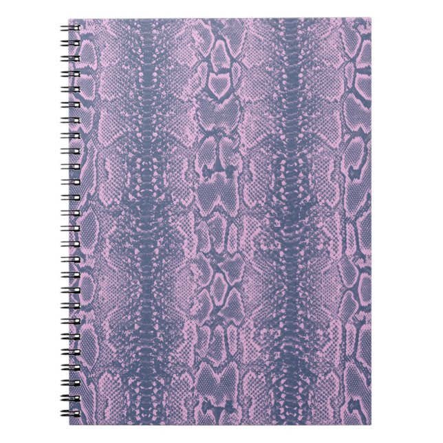 Carnet Poster de animal de peau de serpent rose (Devant)