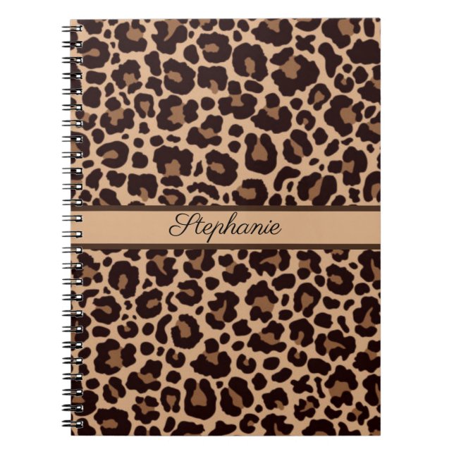 Carnet Poster de animal Leopard Cheetah Rose Gold chic te (Devant)