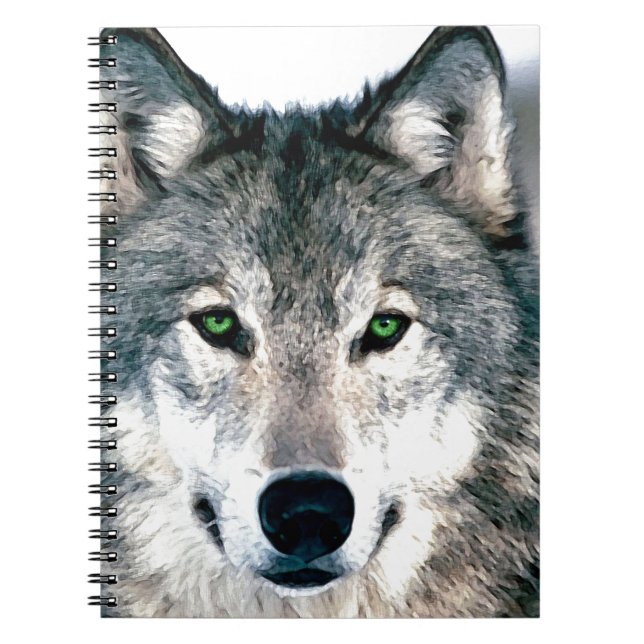 Carnet poster de animal naturel sauvage Wolf Eyes (Devant)