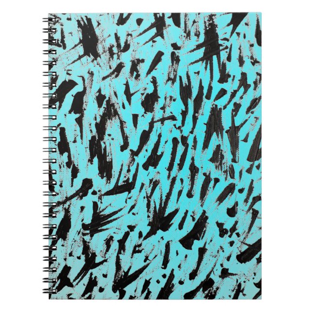 Carnet Poster de animal turquoise Abstrait (Devant)