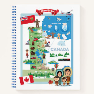 Carnet Poster de dessin du Manitoba Canada