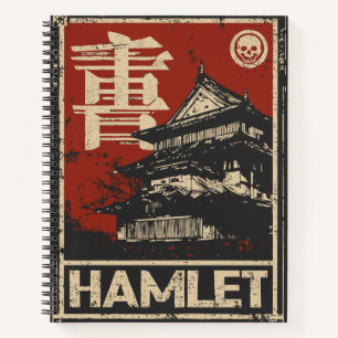 Carnet Poster de Hamlet Shakespeare - Japonais Ukiyo-e