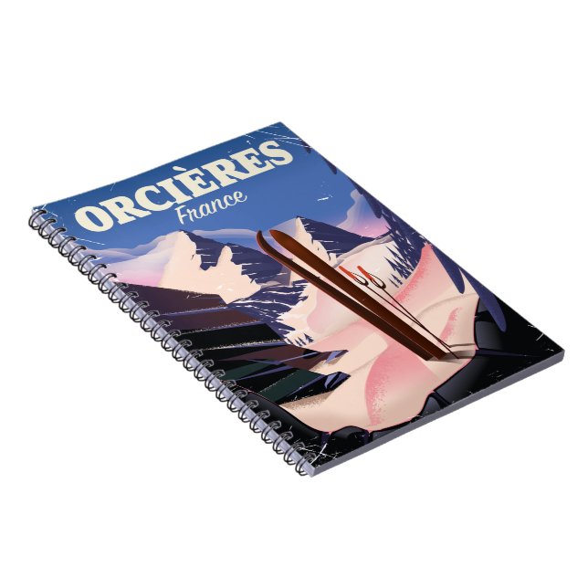 Carnet poster de ski ORCIÈRES france (Côté Droit)
