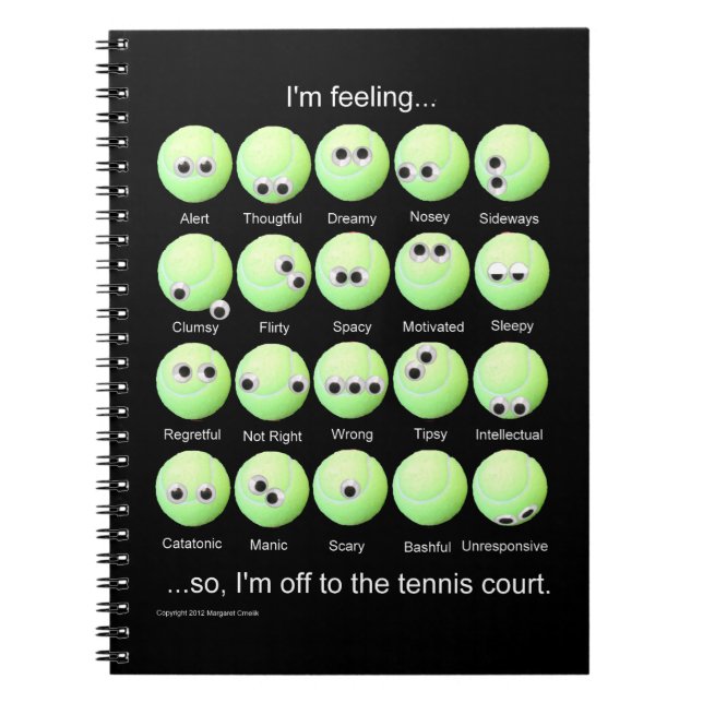 Carnet Poster de Tennis Moods (Devant)