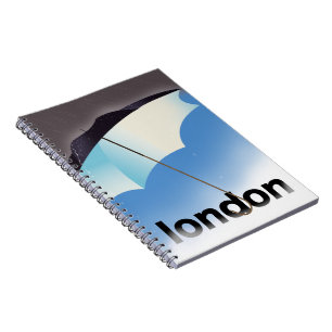 Carnet Poster de voyage parapluie de Londres
