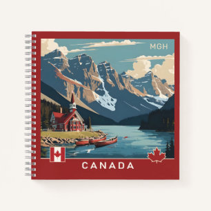 Carnet Poster de voyage sur mesure Monogramme Canada