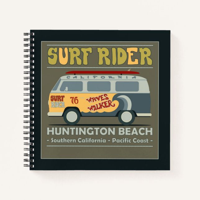 Carnet Poster du Rider Huntington Beach (Devant)