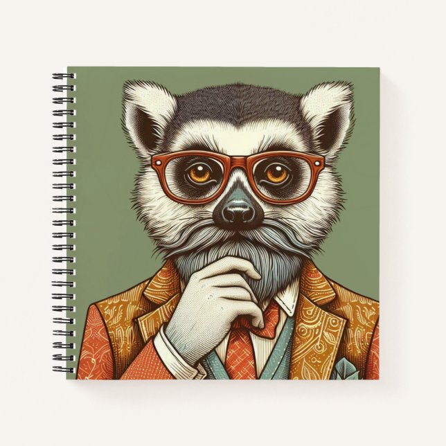 Carnet Poster “Maurice le lémurien“ (Devant)