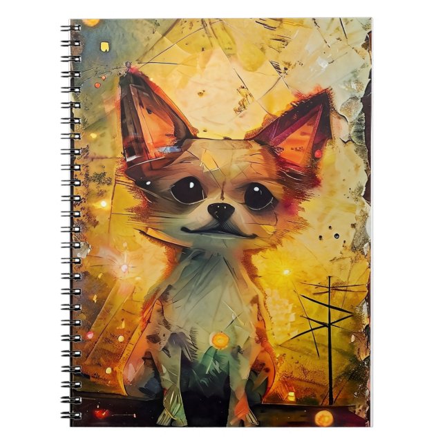 Carnet Poster Vertical Papillion Puppy (Devant)
