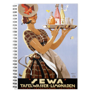 Carnet Poster vintage allemand de Sewa reconstitué