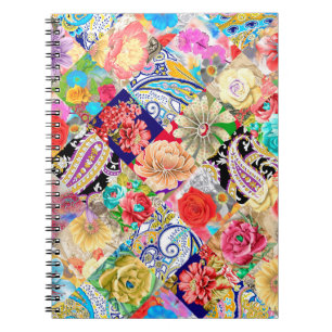 Carnet Poster vintage avec instruments de musique et musi