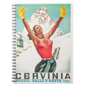 Carnet Poster vintage Cervinia