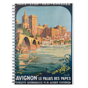 Carnet Poster vintage de avignon francia