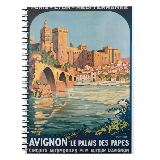 Carnet Poster vintage de avignon francia (Devant)