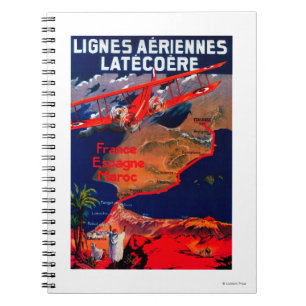 Carnet Poster vintage de Lignes Aeriennes Latecoere