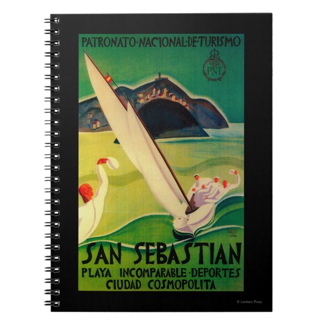 Carnet Poster Vintage de Saint-SébastienEurope (Devant)