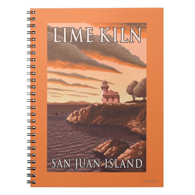 Carnet Poster Vintage voyage du phare Lime Kiln (Devant)