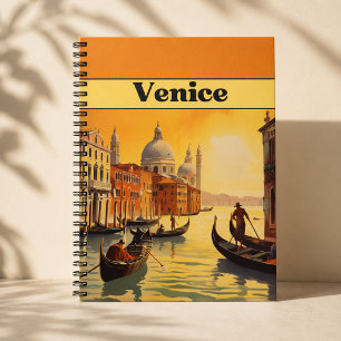 Carnet Poster Vintage voyage Venice, Italie