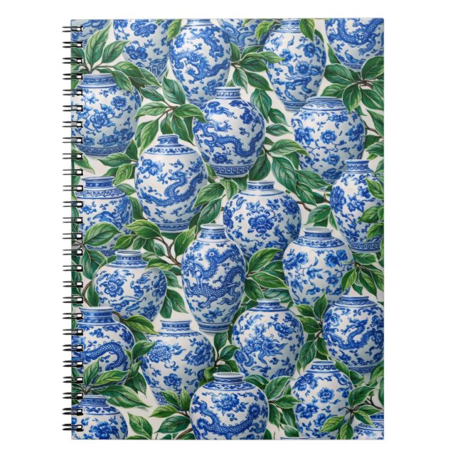 Carnet Pot à gingembre en porcelaine chinoise bleue (Devant)