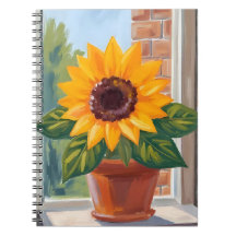 Pot de fleurs tournesol jaune aquarelle