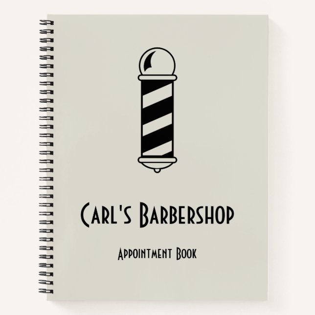 Carnet Poteau simple et Modèle texte pour Barbershop (Devant)