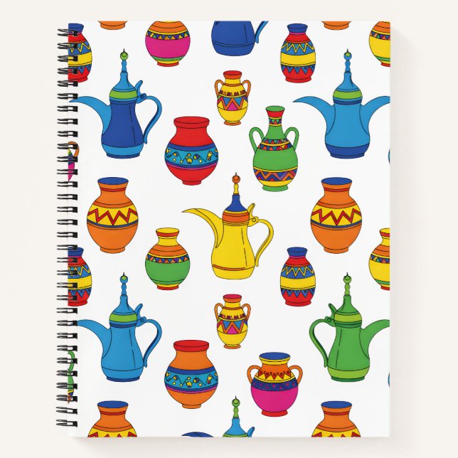 Carnet Poterie saoudienne et motif Dallah (Devant)