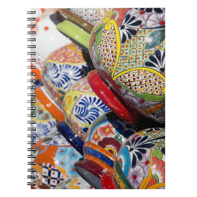 Carnet Poteries mexicaines traditionnelles colorées peint (Devant)