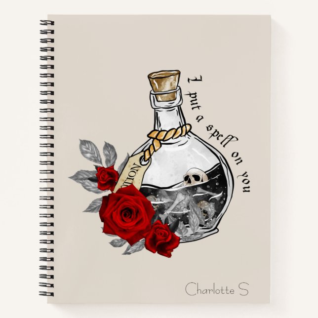 Carnet Potion d'amour sorcière gothique (Devant)