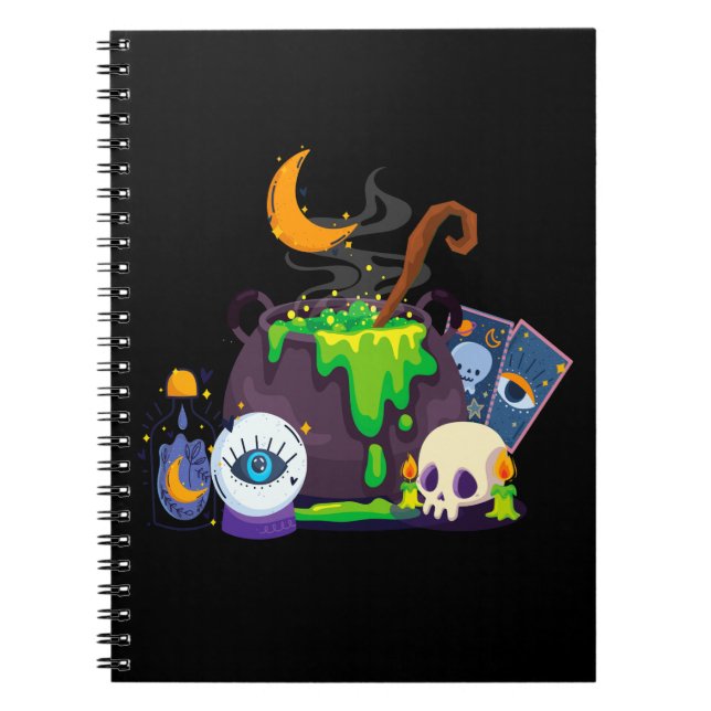Carnet Potions de cuisine dans le chaudron de sorcière so (Devant)
