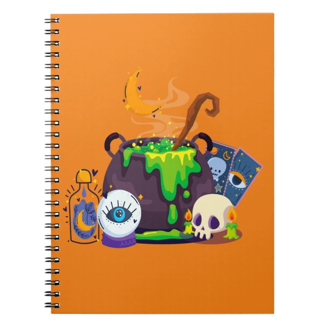 Carnet Potions de cuisine dans le chaudron de sorcière so (Devant)